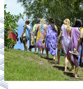 Photo of students wearing kihei