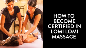 Massage students practicing traditional Hawaiian Lomi Lomi techniques during a certification training on the island of Maui.