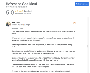 5-star google review from Mary Curry